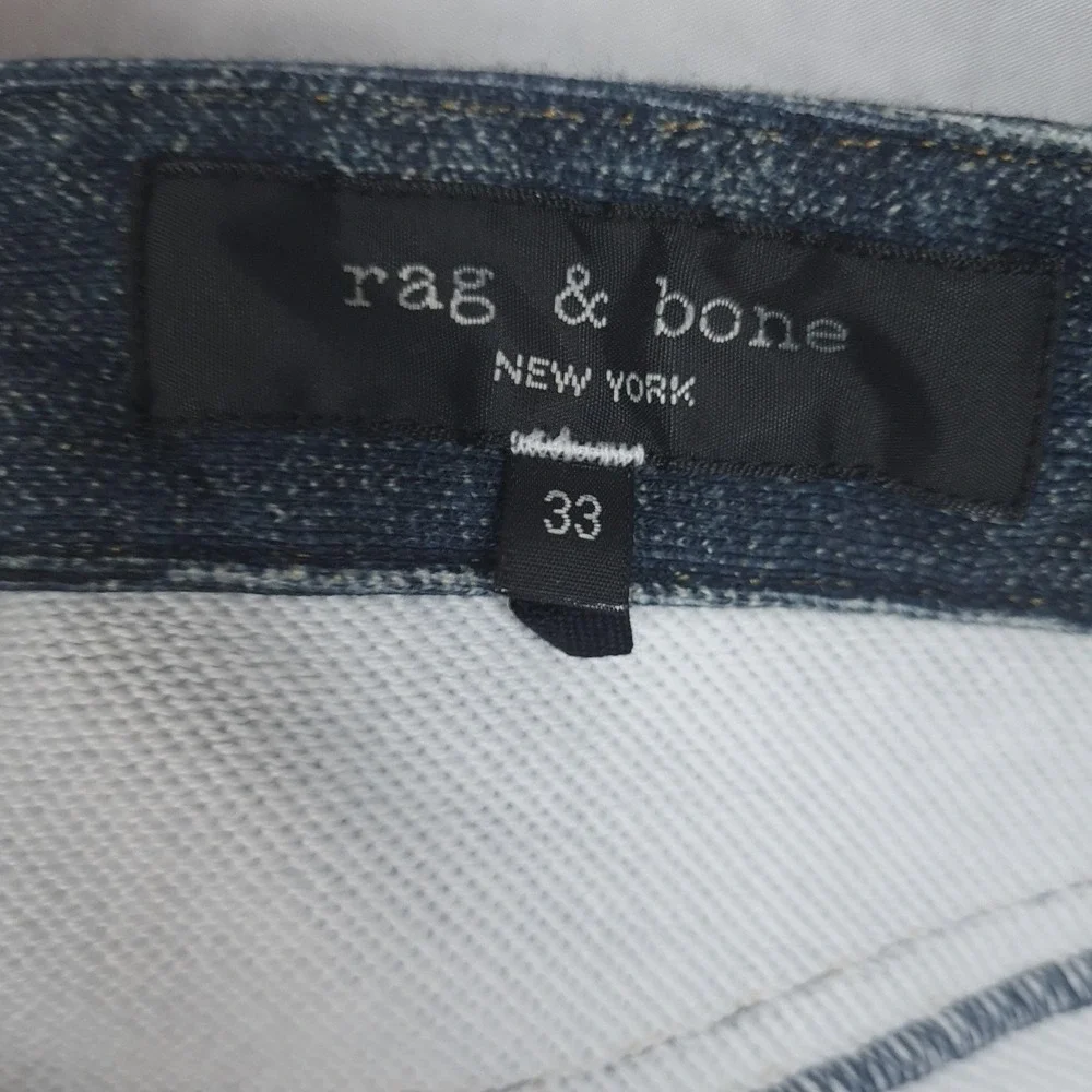 Rag & Bone Miramar Pants Mens 33 Blue Fit 4 Straight Cotton Terry